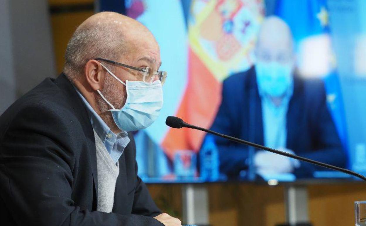 Francisco Igea, durante la rueda de prensa tras el Consejo de Gobierno de hoy. 