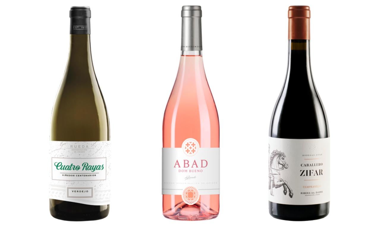 Cuatro Rayas Viñedos Centenarios 2019, Abad Dom Bueno Rosado, Caballero Zifar. 