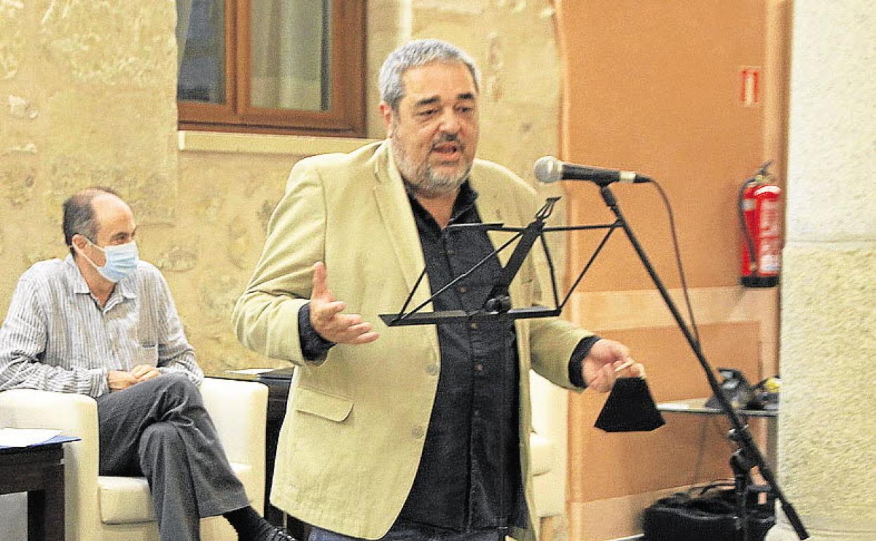 Carlos Aganzo, durante un acto en Segovia. 