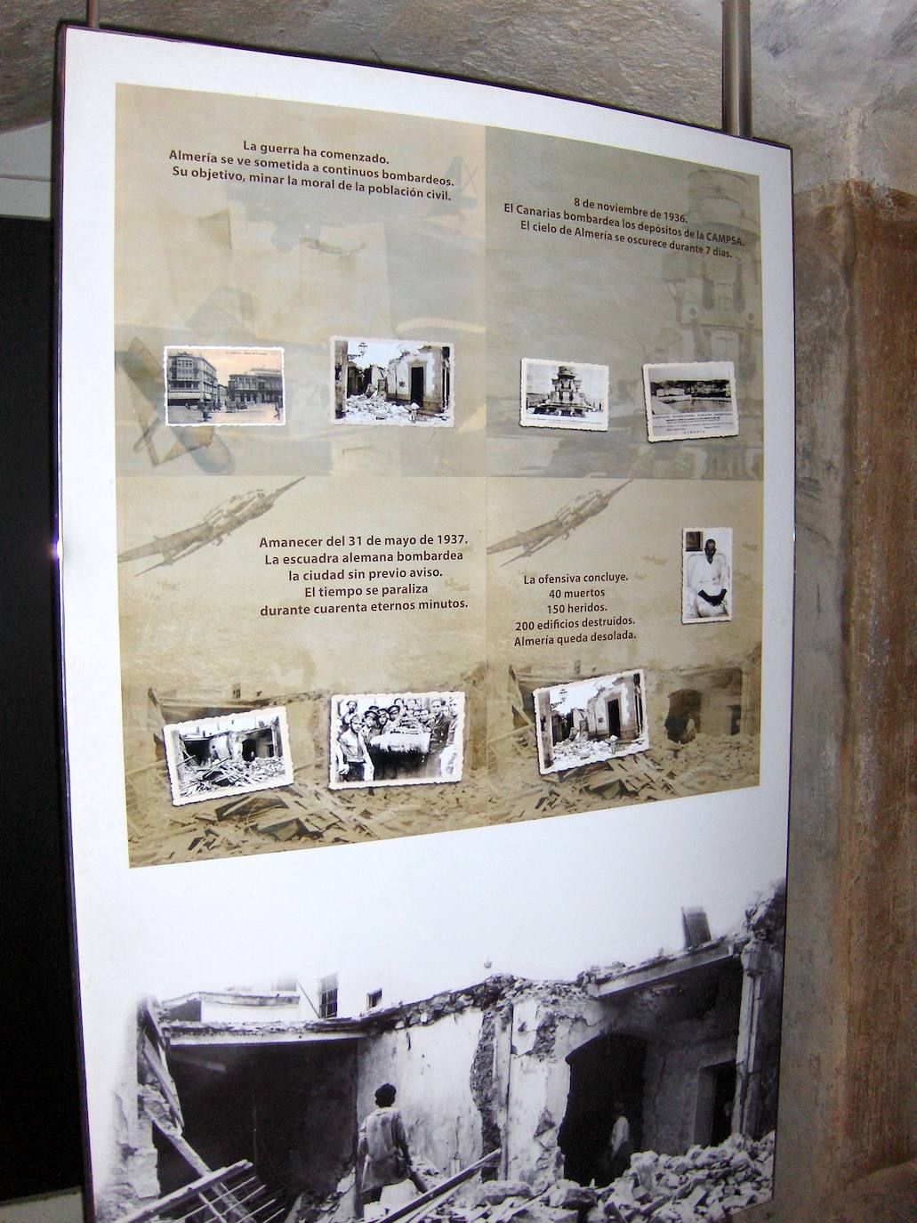 REFUGIO ANTIAÉREO EN ALMERÍA | En Almería, a nueve metros de profundidad, están los conocidos como Refugios de la Guerra Civil, galerías subterráneas diseñadas por el arquitecto Guillermo Langle Rubio. 