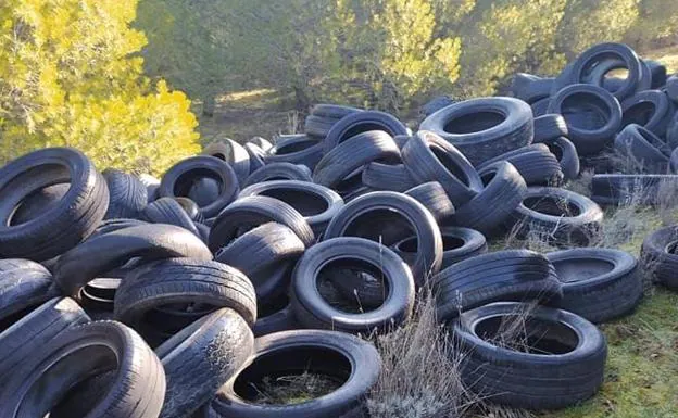 El Seprona localiza seis vertederos ilegales de neumáticos en Peñafiel