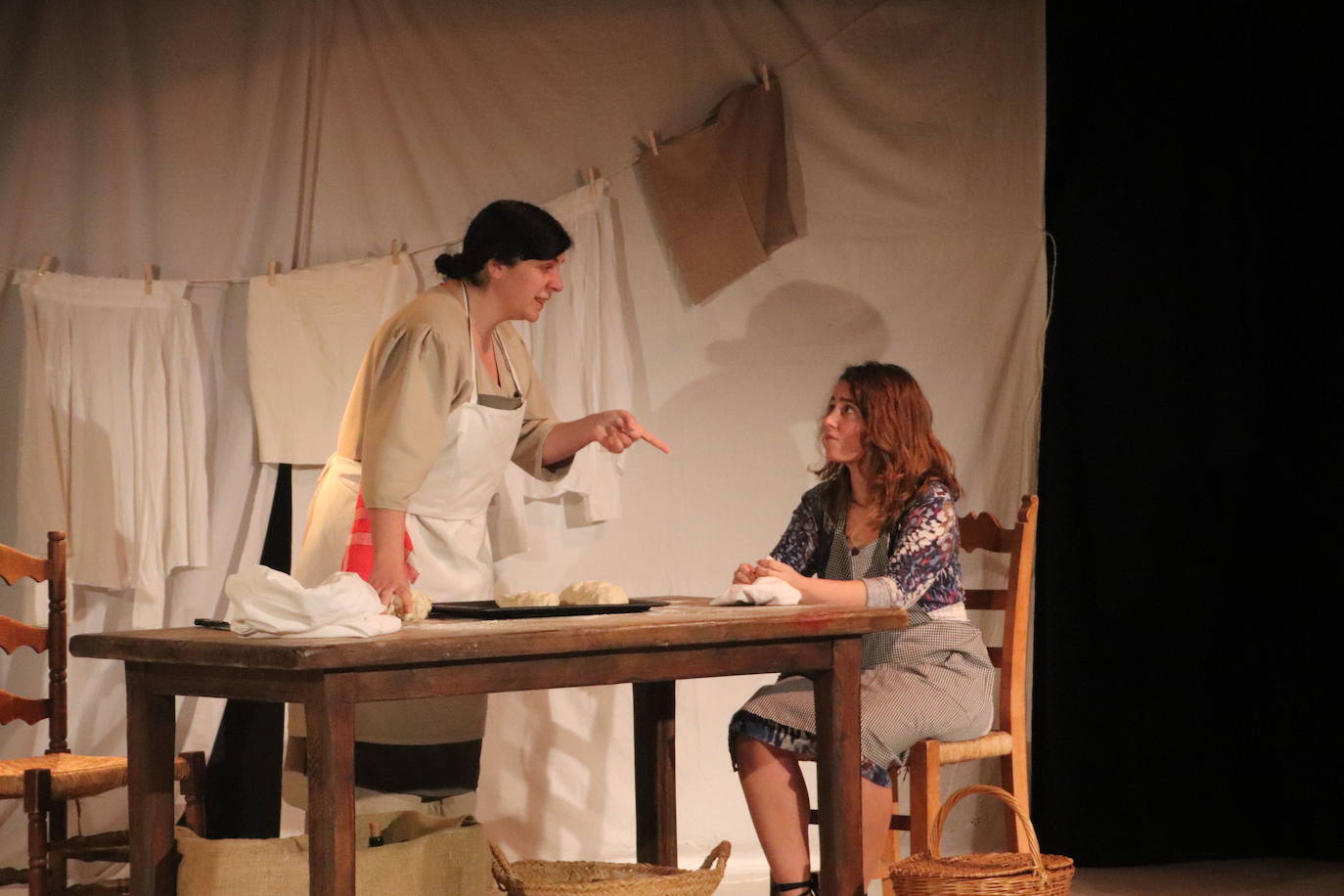 Puesta en escena del segundo acto de 'Cierva Acosada', en Cuéllar. 