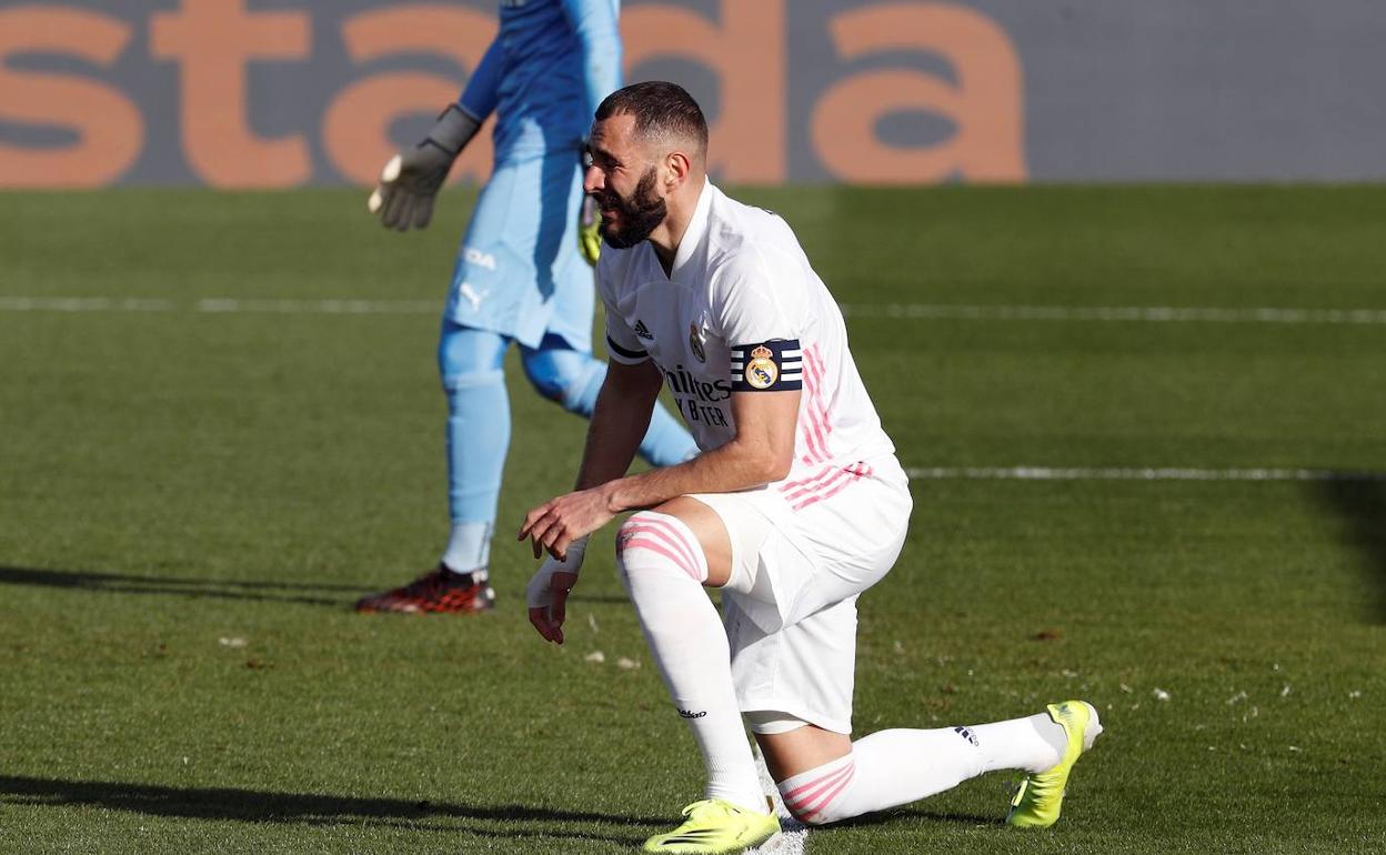 Benzema, en un partido de esta temporada. 