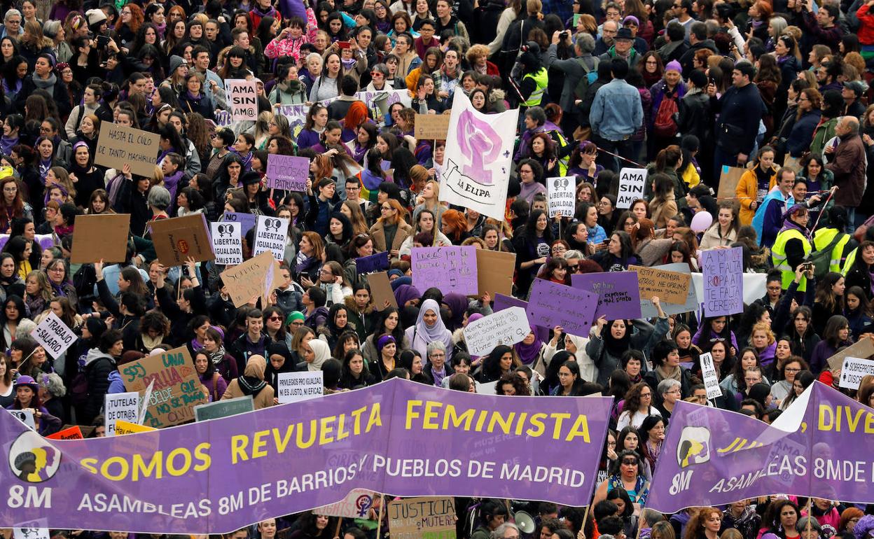 Las marchas del 8-M el año pasado fueron multitudinarias.