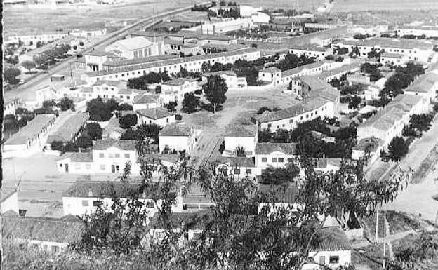 Vista aérea del Barrio de Girón enlos años 70.