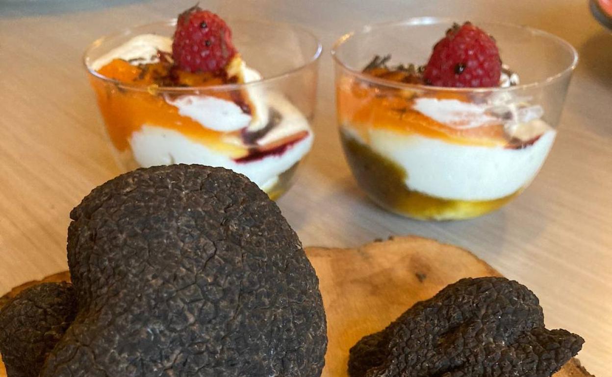 El postre 'El odre ... (infantil)' con el que Yolanda Martín ganó el Concurso Provincial de Pinchos. 