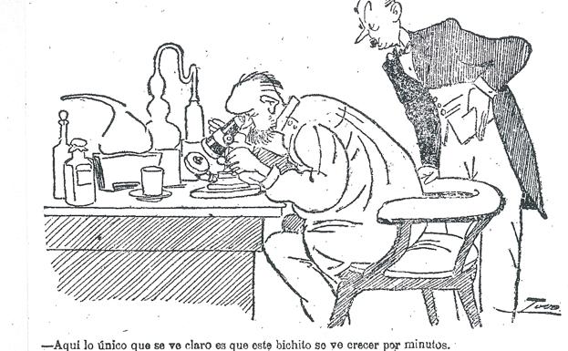 Viñeta sobre La plaga de gripe de 1918.