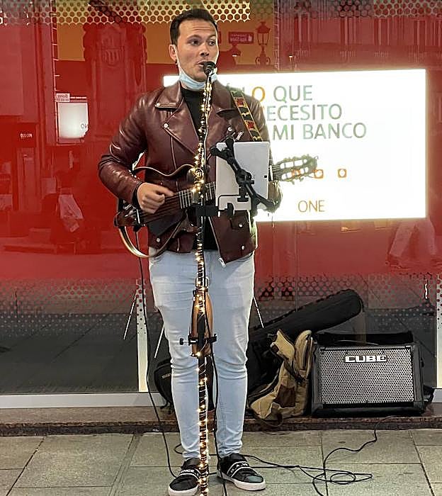 Cristian Navarro, en Vigo.