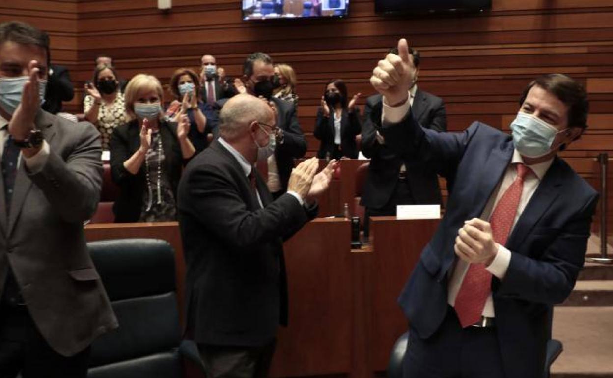 Fernández Mañueco tras el gracaso de la moción de censura. 