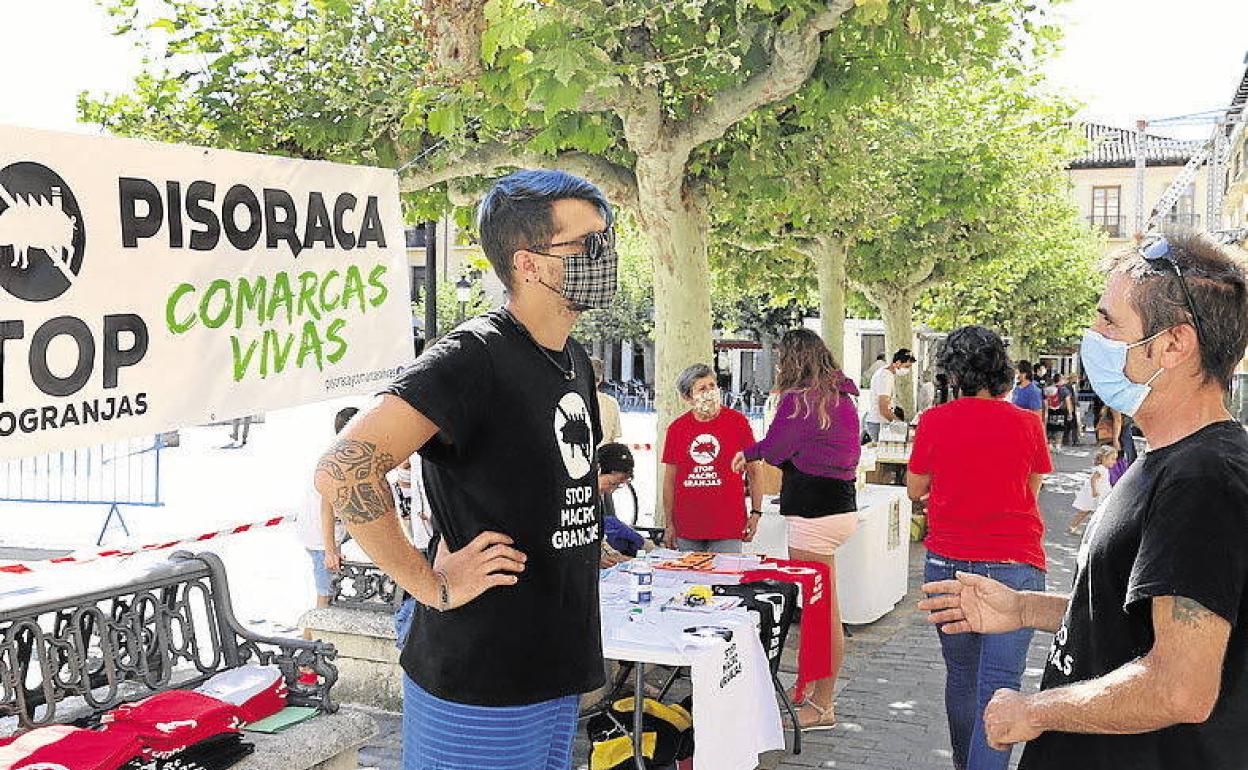 Protestas contra las granjas de cerdos en Palencia.