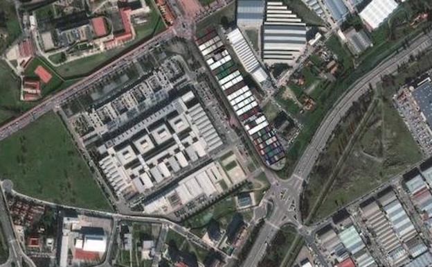 Recreación junto al hospital Río Hortega. 