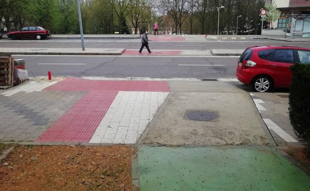 El cruce del carril bici de Parquesol en Ciudad de la Habana.