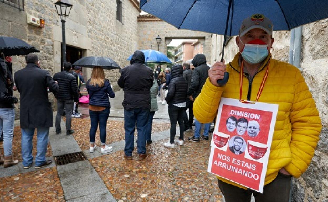 Protestas de los hosteleros hoy en Ávila 