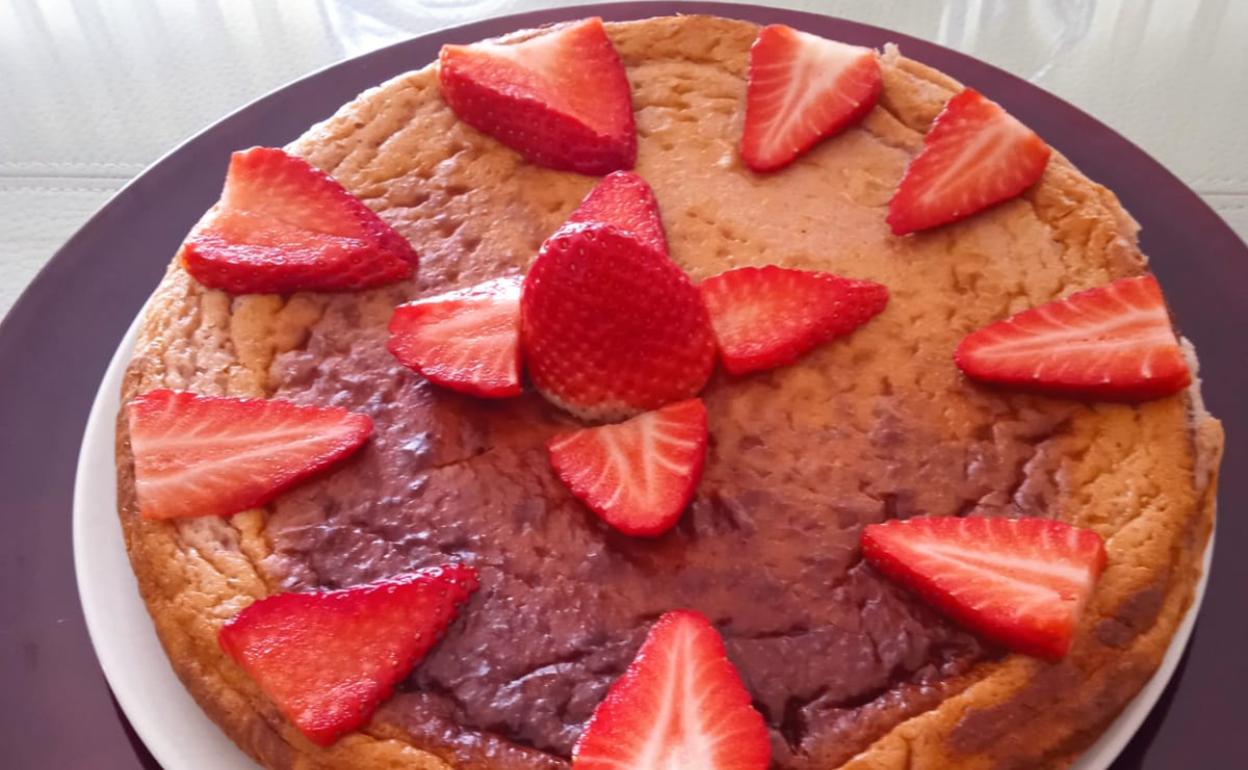 Recetario Degusta: Pastel de queso con fresones