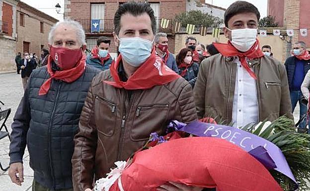 Luis Tudanca, en Villalar de los Comuneros el día 23 de abril.