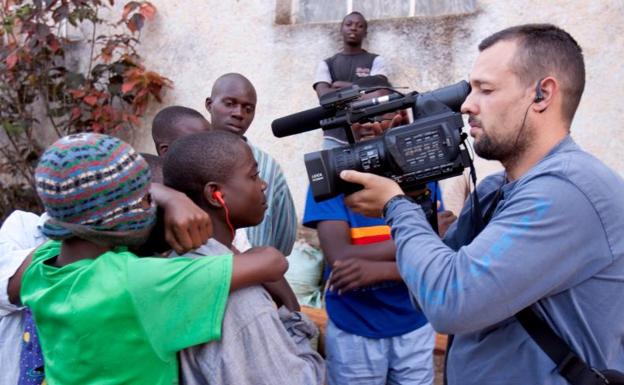 Roberto Fraile, en el Congo. 