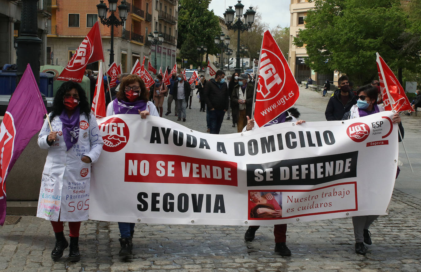 Manifestación del Primero de Mayo en Segovia 