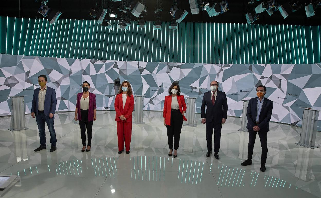 Debate electoral del pasado día 21 entre los candidatos a la presidencia de la Comunidad de Madrid. 