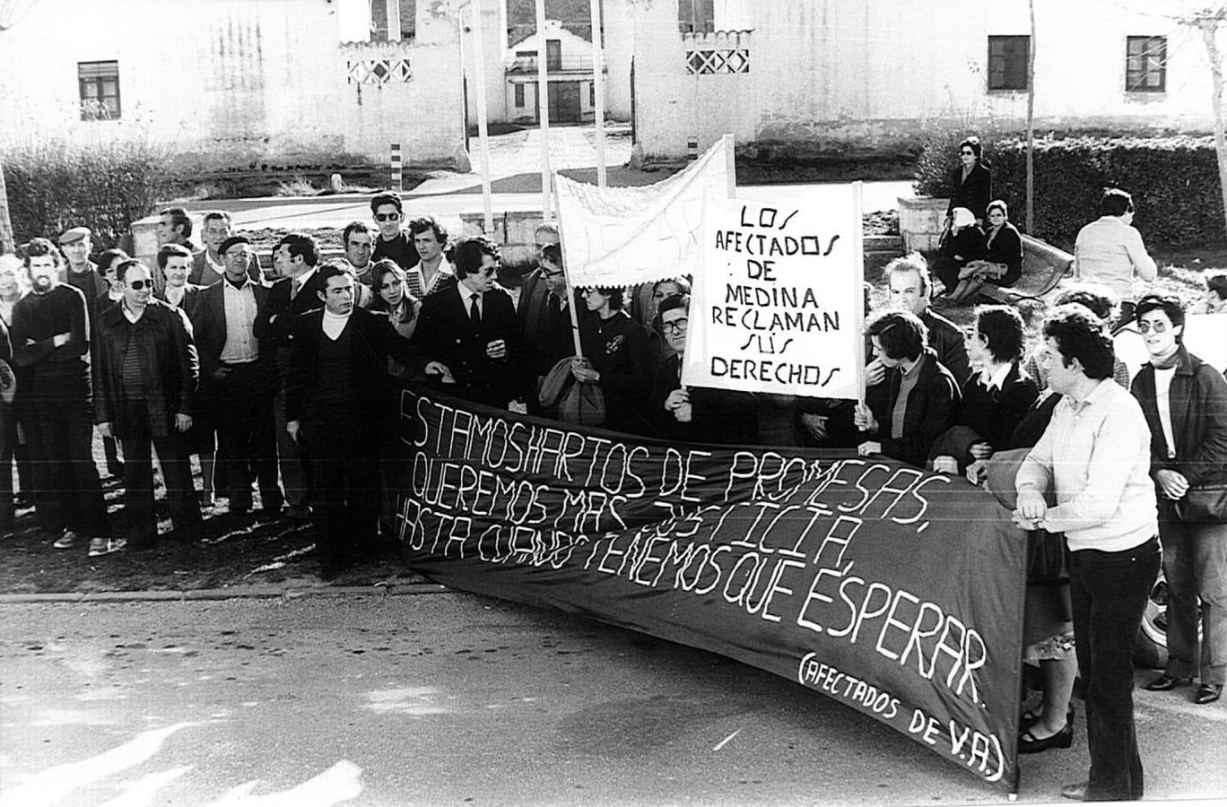 Una de las manifestaciones protagonizadas por los afectados por el síndrome tóxico de Valladolid.