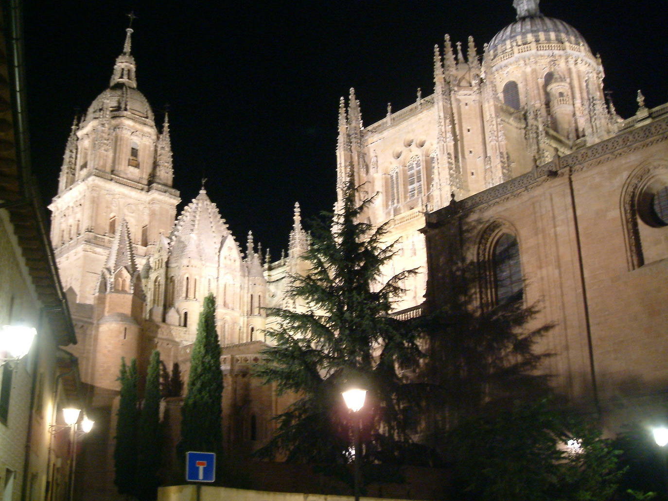 Catedral de Salamanca | La Catedral de Salamanca, llamada popularmente Catedral Nueva, es una de las dos que tiene la ciudad de Salamanca, junto a la Catedral Vieja. Fue construida entre los siglos XVI y XVIII mezclando los estilos gótico tardío, renacentista y barroco. Es la segunda mayor catedral de España en dimensiones y su campanario, con 93 metros de altura, también es de los más altos.
