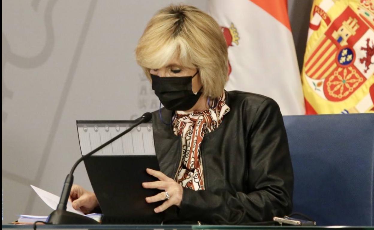 Verónica Casado, durante su intervención de esta mañana. 