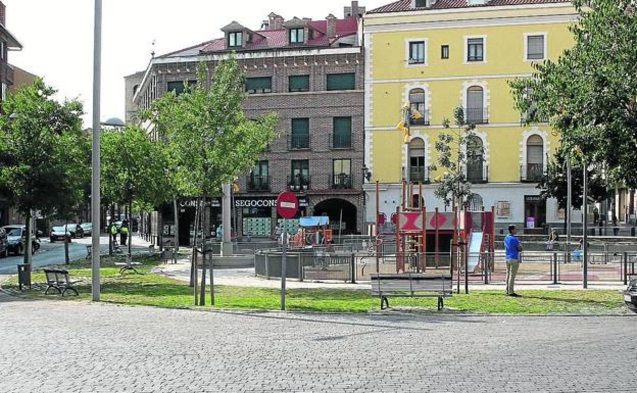 Plaza de Somorrostro, zona de Santa Eulalia que atravesará el nuevo carril bici diseñado. 