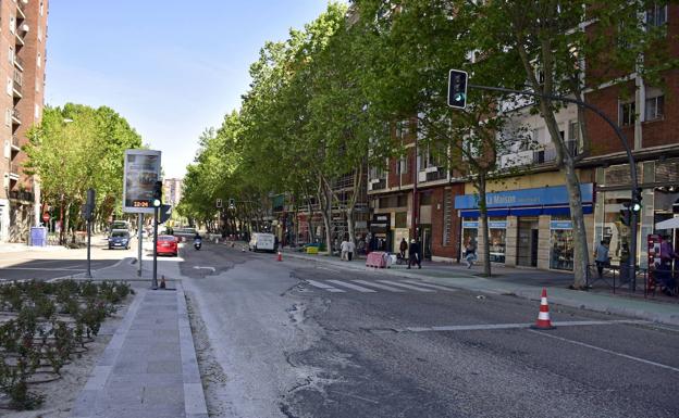 Continúan los cortes en el Paseo de Zorrilla en diferentes tramos del Cuatro de Marzo