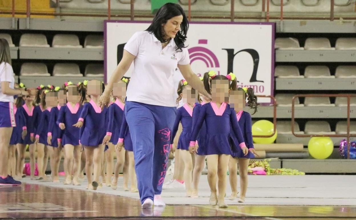 La entrenadora Ruth Fernández,en un evento del club. 