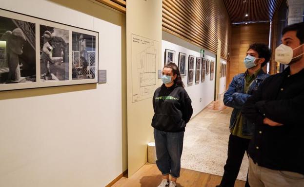 Imagen principal - Fotografías, planos y documentos que cuentan la construcción del pabellón español 