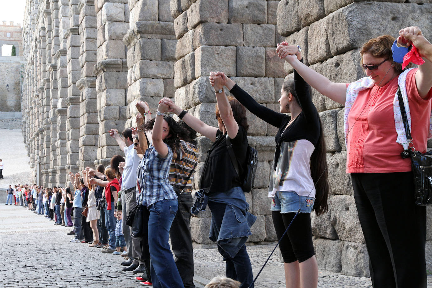 Décimo aniversario del movimiento 15-M en Segovia.