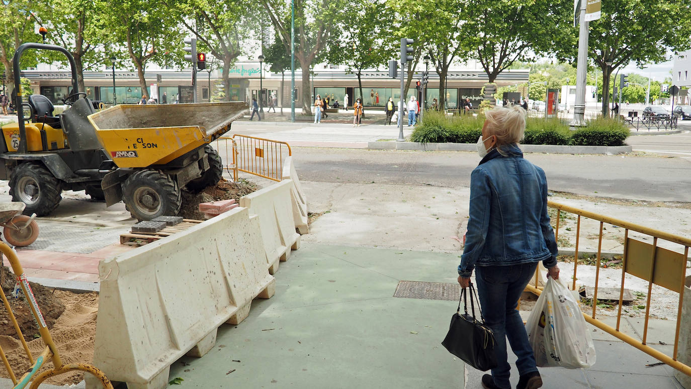 Fotos: Obras del carril bici del Paseo de Zorrilla hasta la Rubia