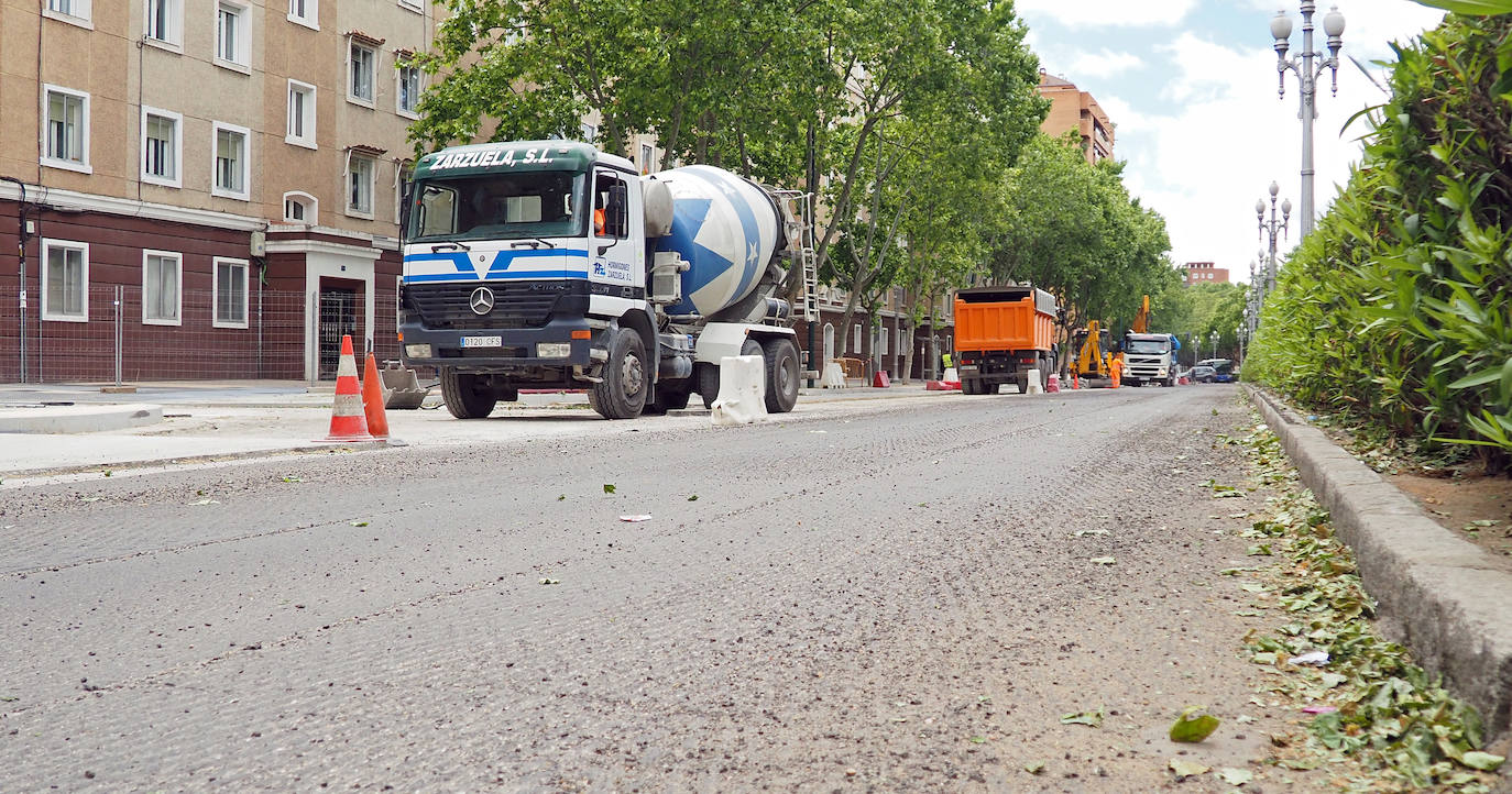 Fotos: Obras del carril bici del Paseo de Zorrilla hasta la Rubia