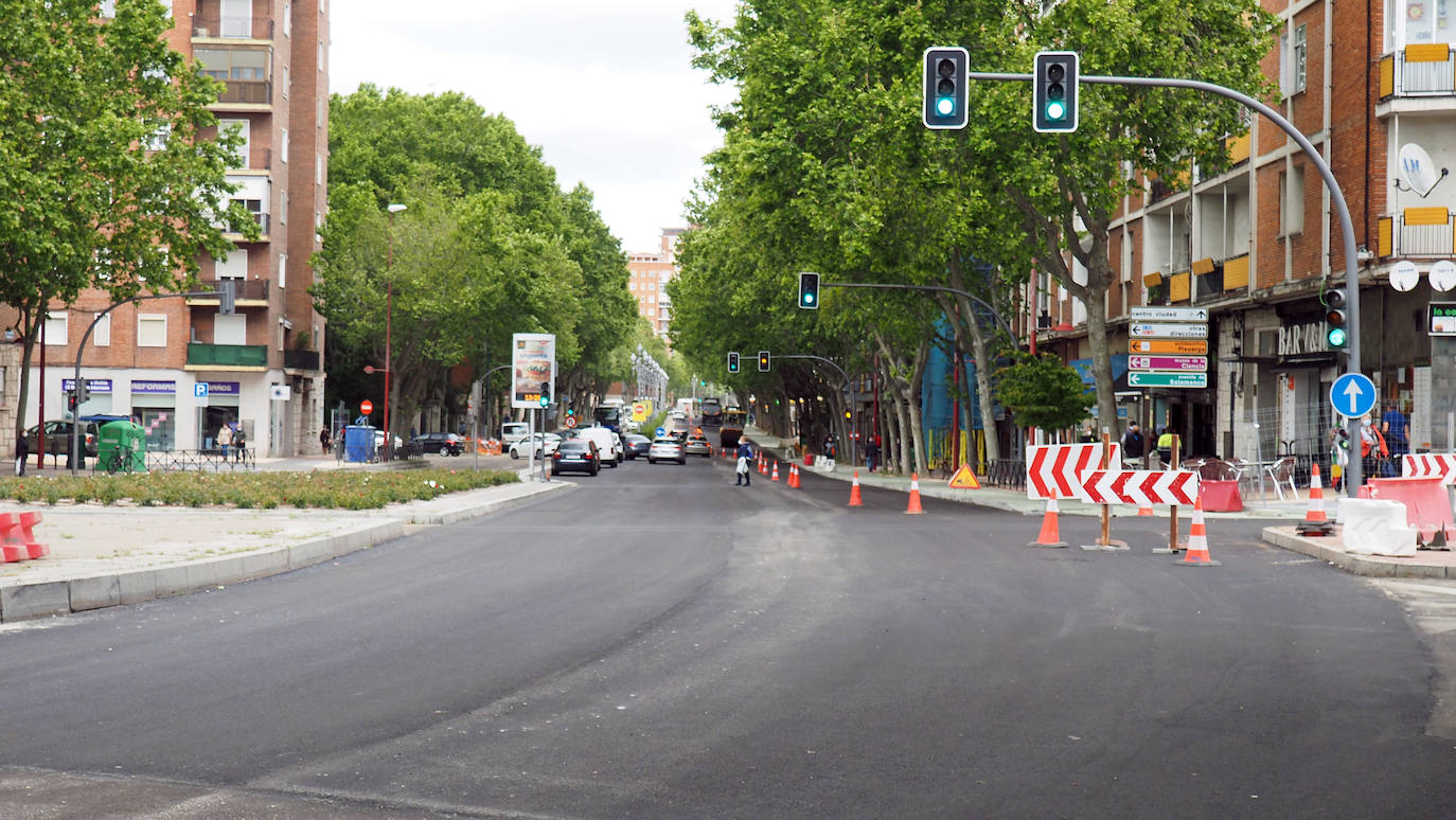 Fotos: Obras del carril bici del Paseo de Zorrilla hasta la Rubia