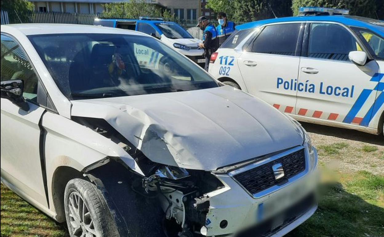 Así quedó el vehículo tras el accidente.