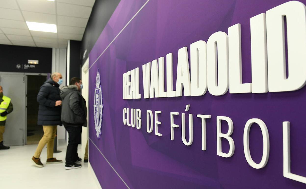 Imagen de la zona mixta en el estadio Zorrilla