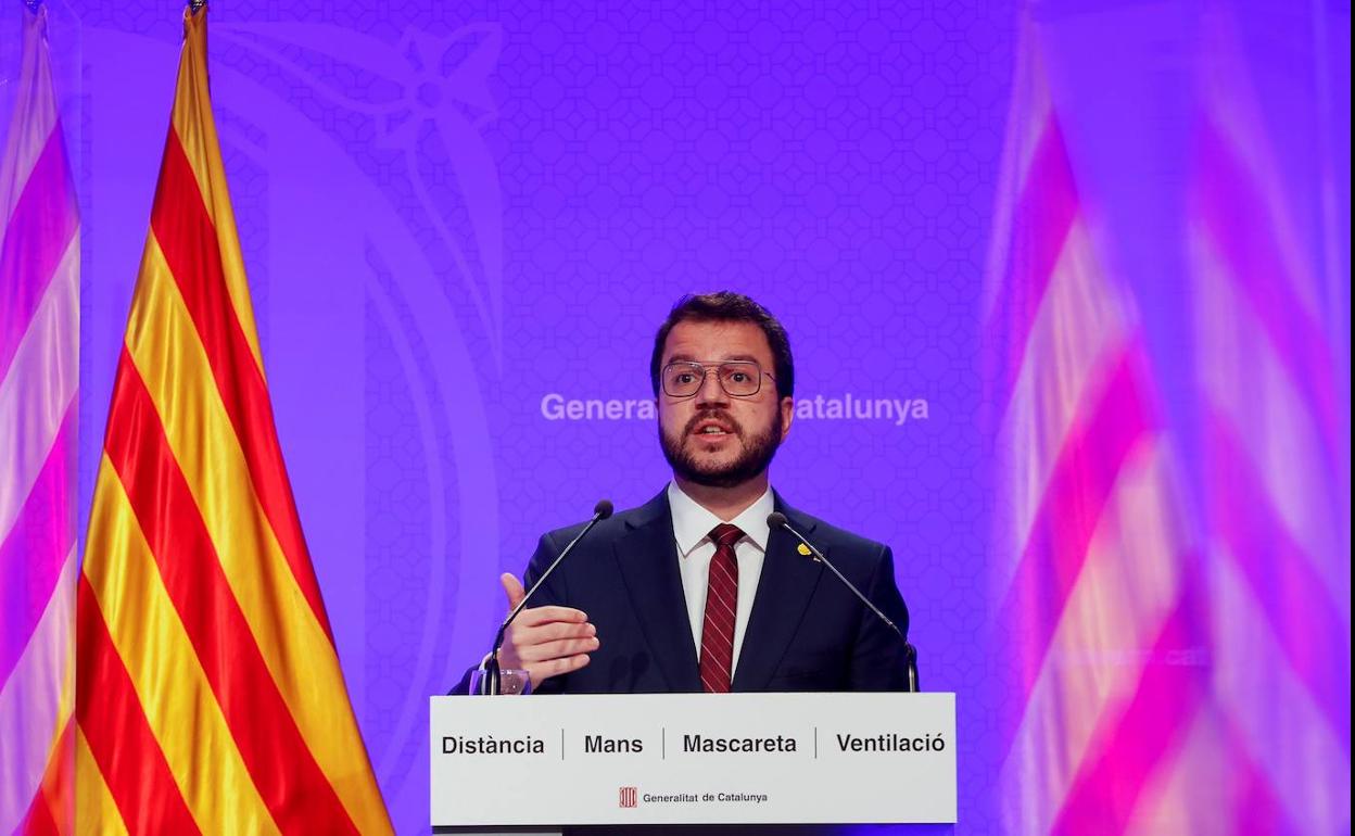 Pere Aragonès, en un acto público.