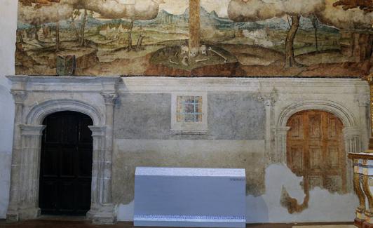 Mural de la capilla de la Inmaculada. 