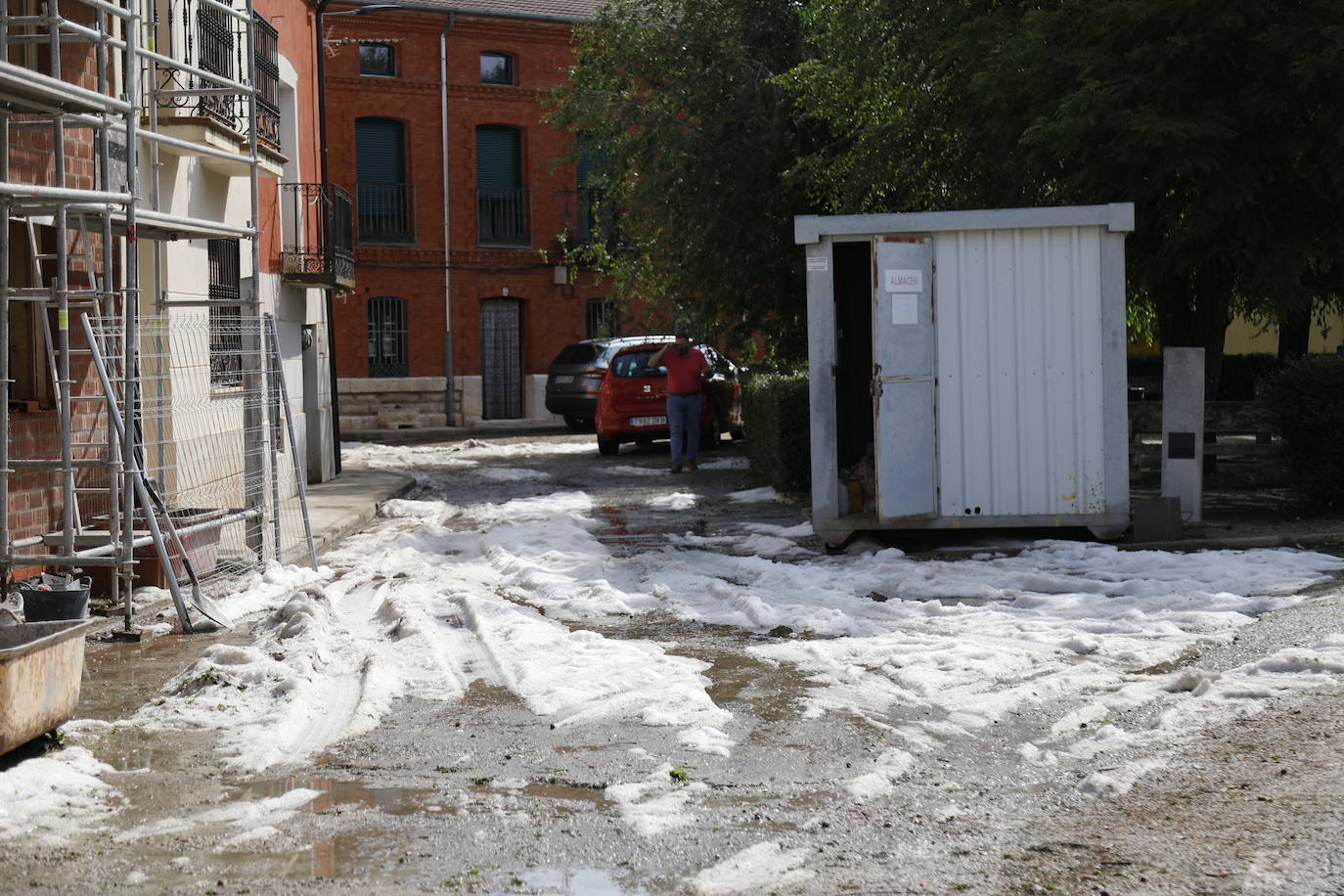 Granizo en Pesquera de Duero.