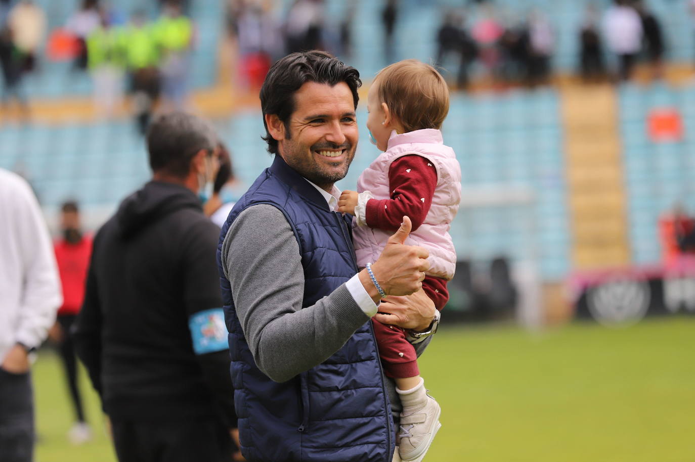 Lolo Escobar, tras finalizar el último partido de la temporada en el Helmántico.