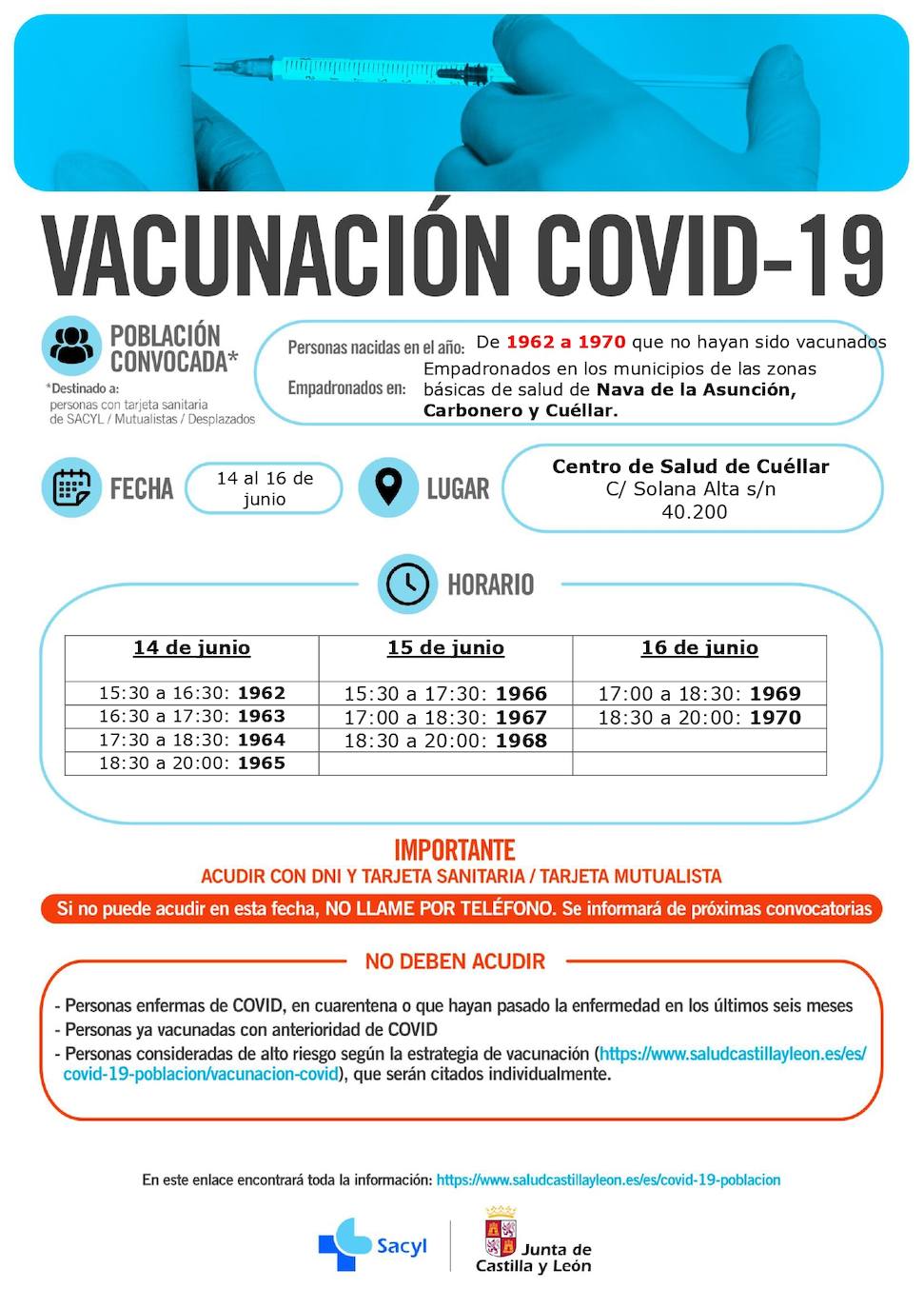 Fotos: Vacunación en la provincia de Segovia del 14 al 18 de junio