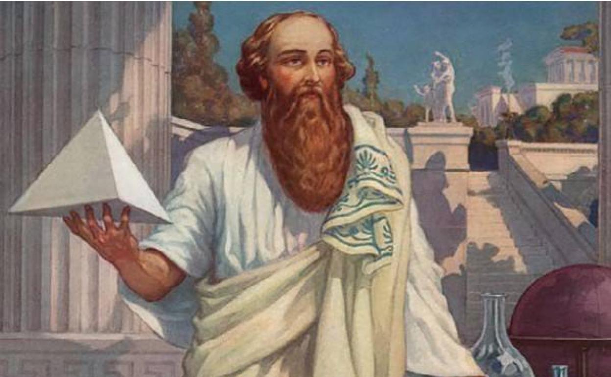 Representación de Pitágoras. 