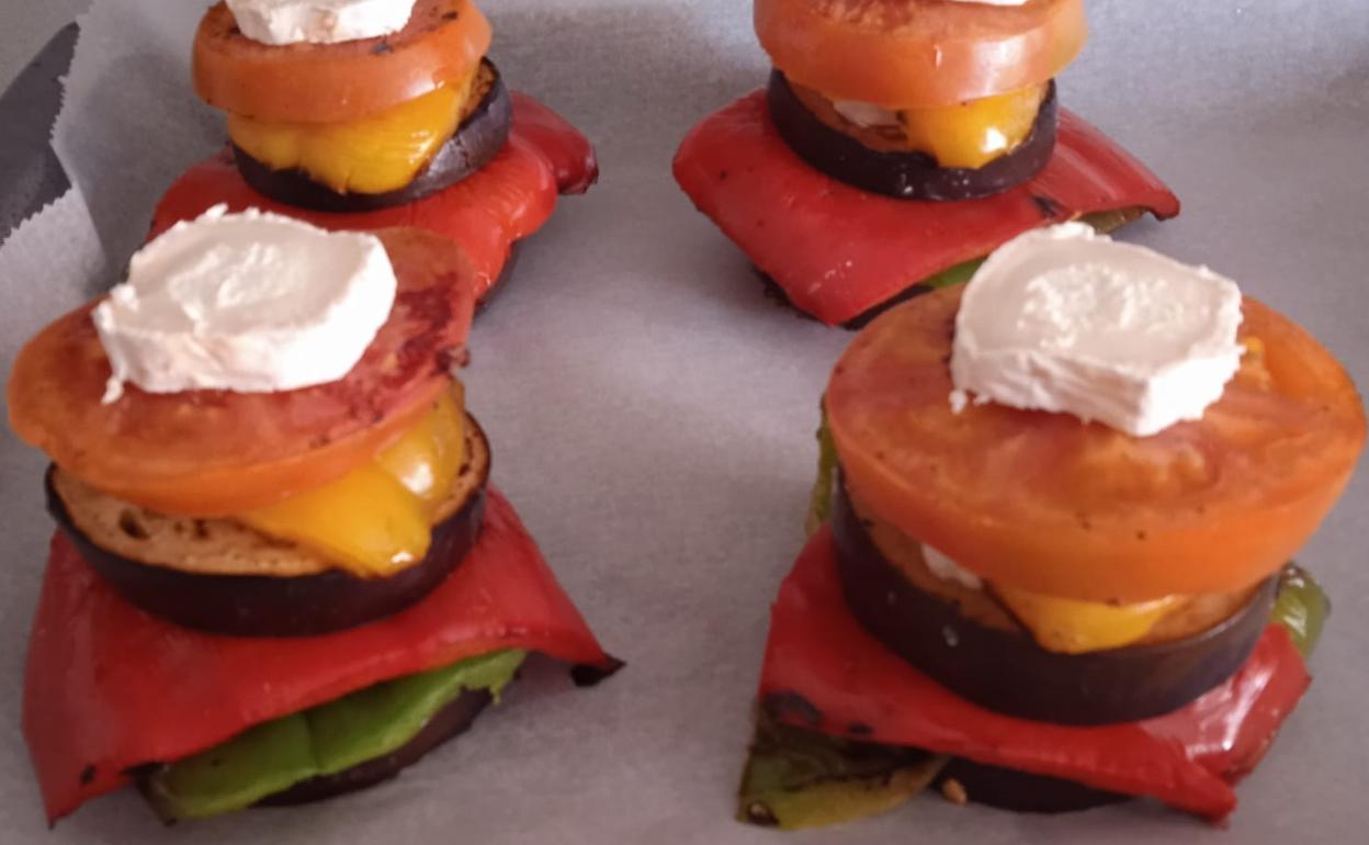 Montaditos vegetales para el verano