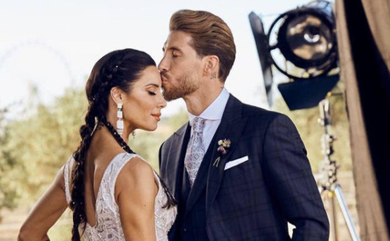 Sergio Ramos ha publicado una foto del día de su boda con Pilar Rubio. 