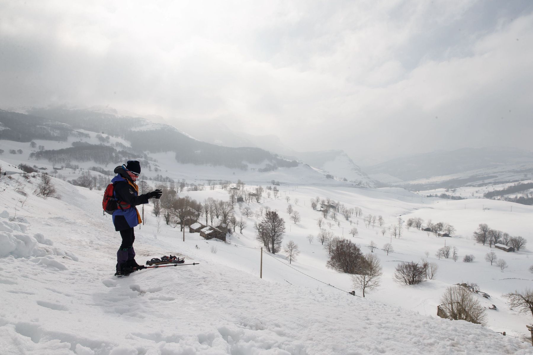 La zona se convierte en un manto de nieve en invierno. 