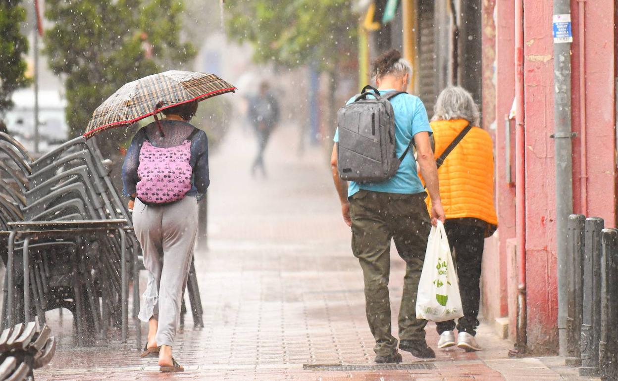 Tormenta de verano en Valladolid el pasado miércoles. 