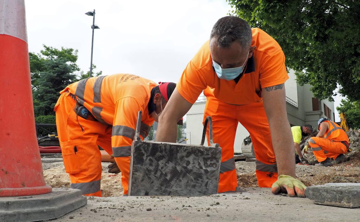 Obras en Valladolid.