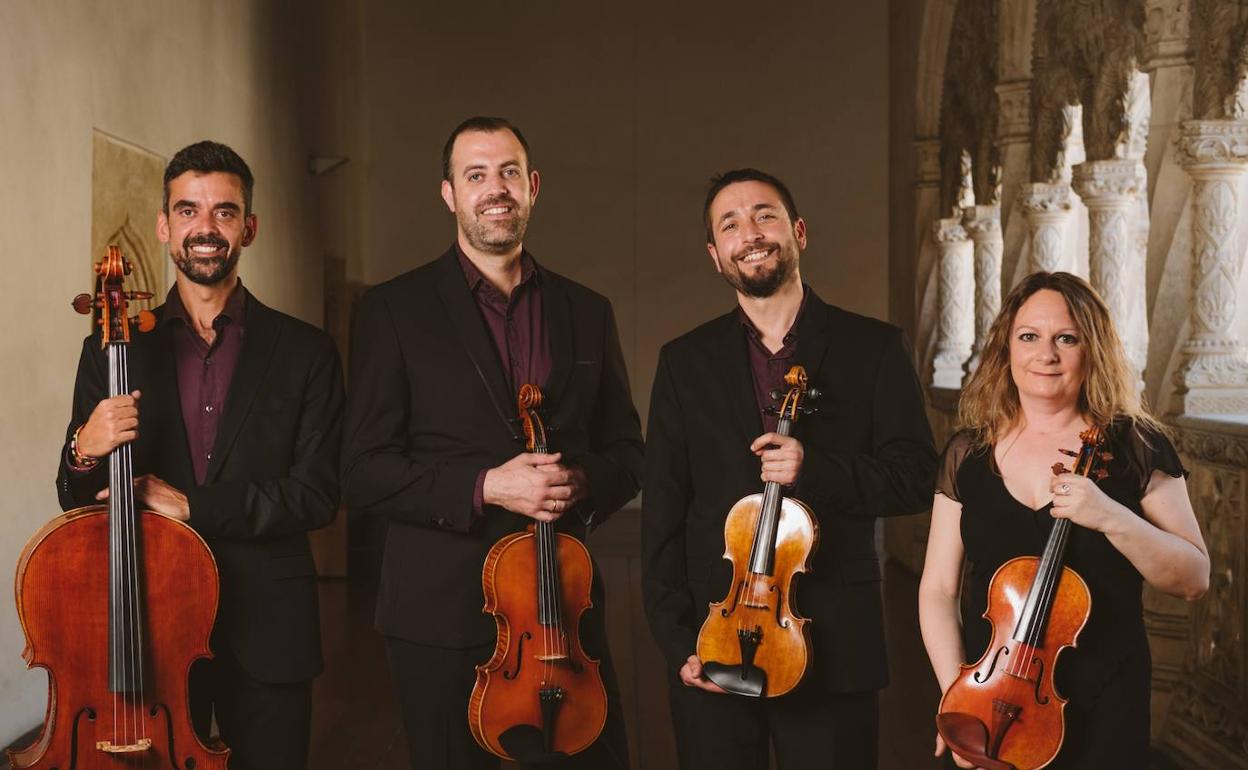 Jordi Creus, Jokin Urtasun, Iván Artaraz y Liz Moore forman el Cuarteto Ribera. 