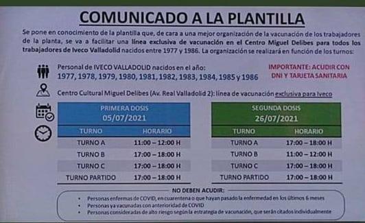 La comunicación errónea que se ha retirado. 