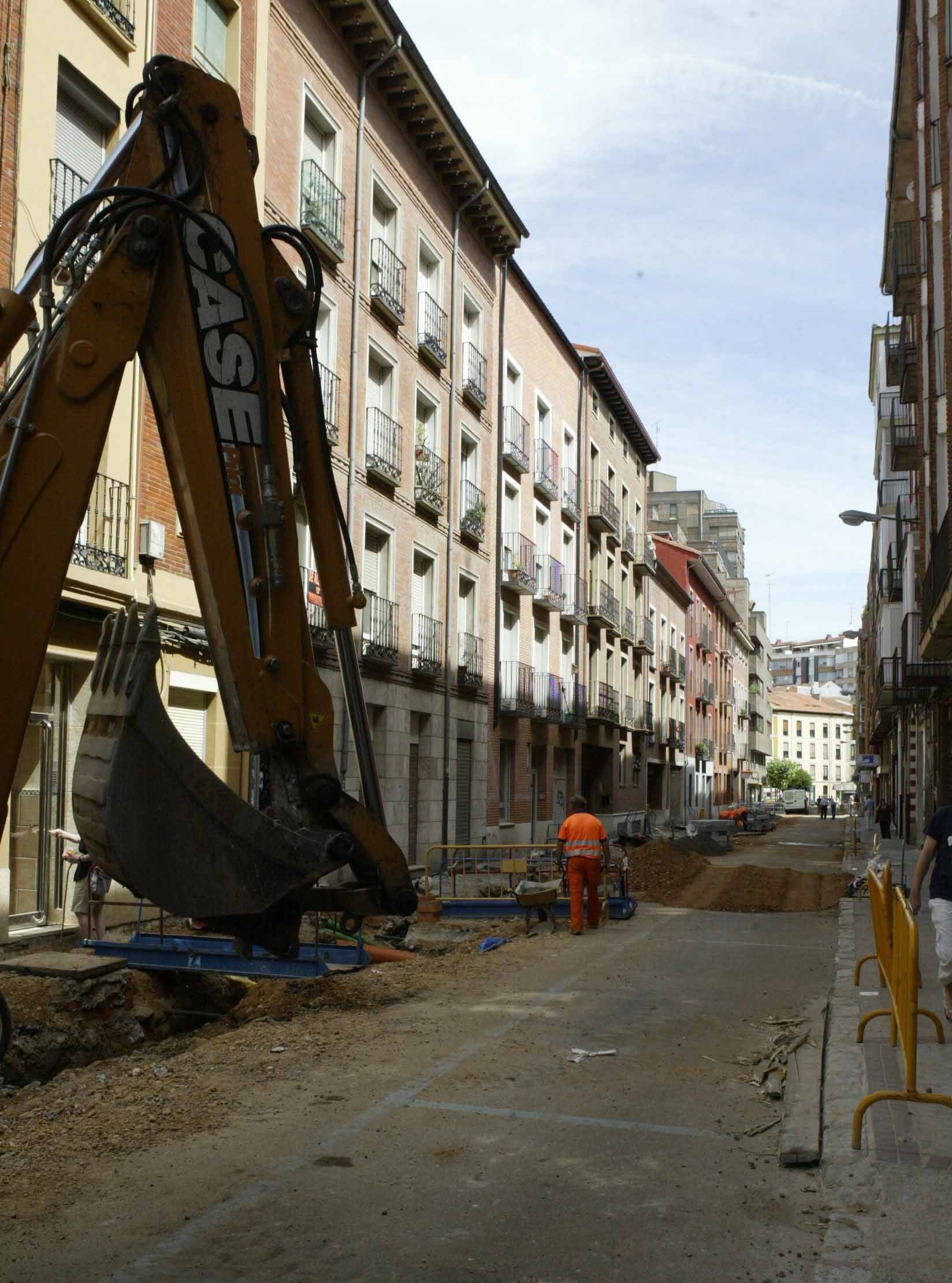 Imagen de archivo de obras en la calle Ferrocarril. 