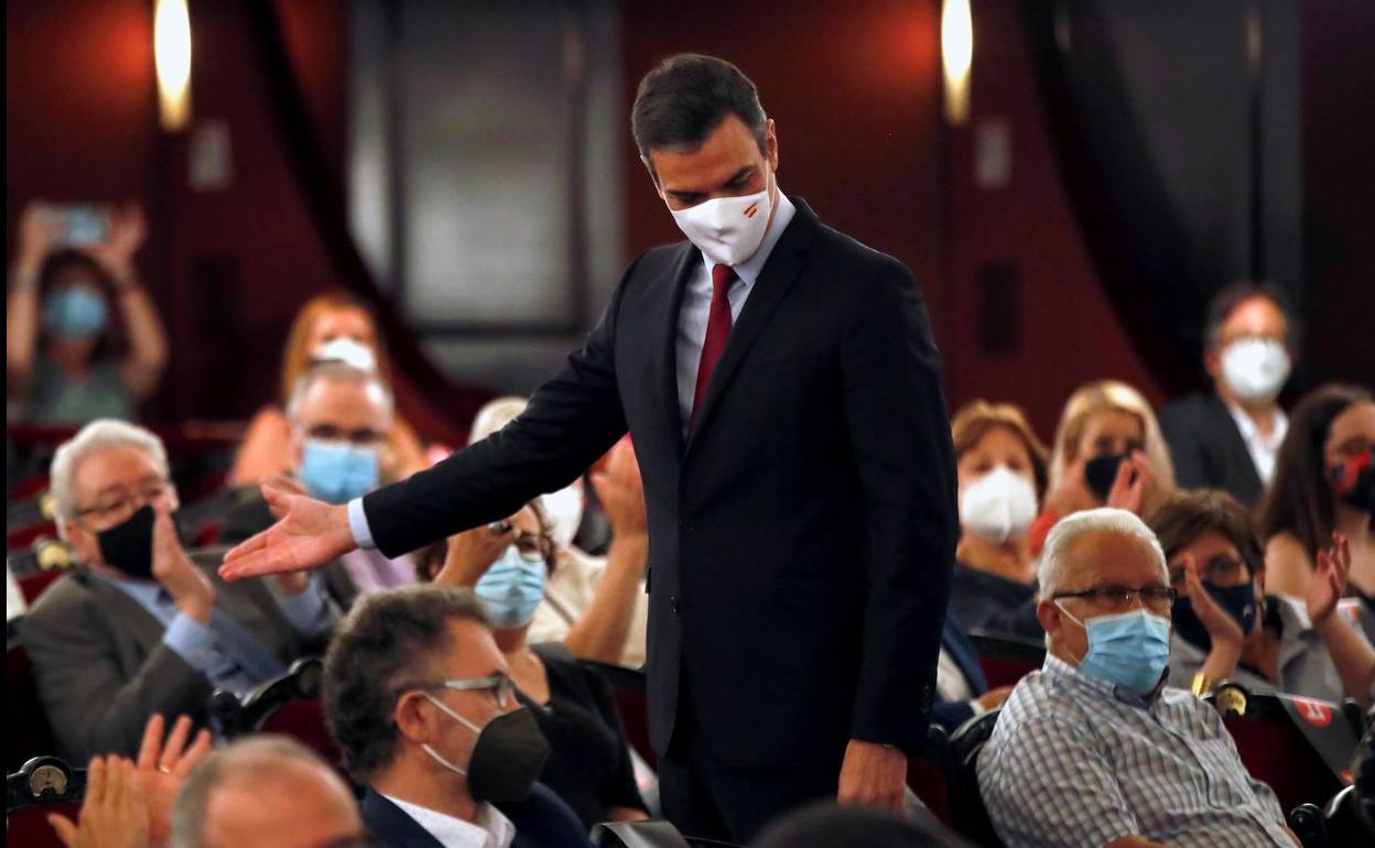 Conferencia de Pedro Sánchez en el Liceo de Barcelona.